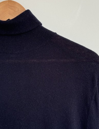Reiss “observatory” Roll Neck Turtle Neck 100% Wool Navy Blue Large - Picture 5 of 9
