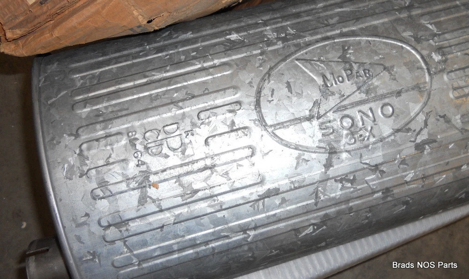 NOS Mopar 1962 Plymouth Belvedere Dodge Polara MUFFLER w/HI-PO DUAL EXH  2265988 - Image 3 of 4