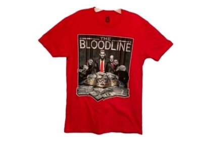 WWE The Bloodline T Shirt Red We The Ones Wrestling Official Authentic Mens 