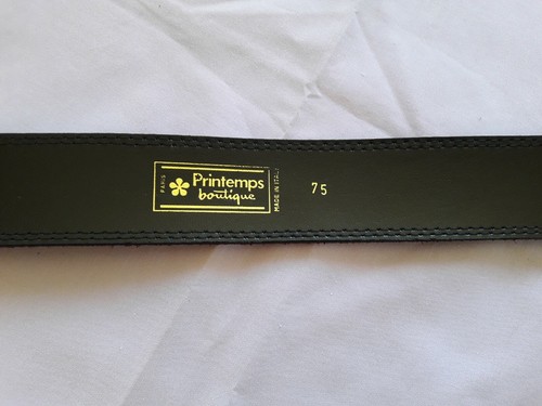 N34 CEINTURE daim prune Printemps Boutique T.75 VINTAGE 80 PLUM SUEDE BELT M/L - Picture 6 of 8