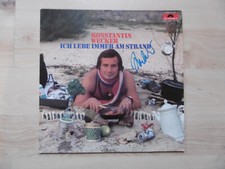 Konstantin Wecker Autogramm signed LP-Cover "Ich Lebe Immer Am Strand" Vinyl