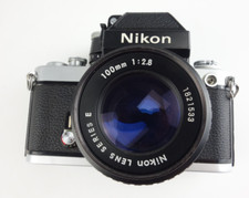 Nikon F2 SLR camera Series E 100mm f2,8 #8045023 Ledertasche ji014