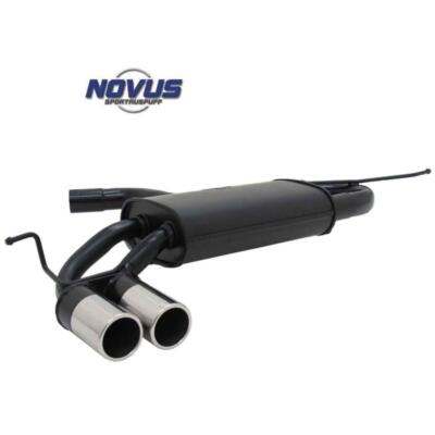 Novus Endschalldämpfer Sport Auspuff 2x76 rund paßt für VW Golf 5 6 1K + PLUS