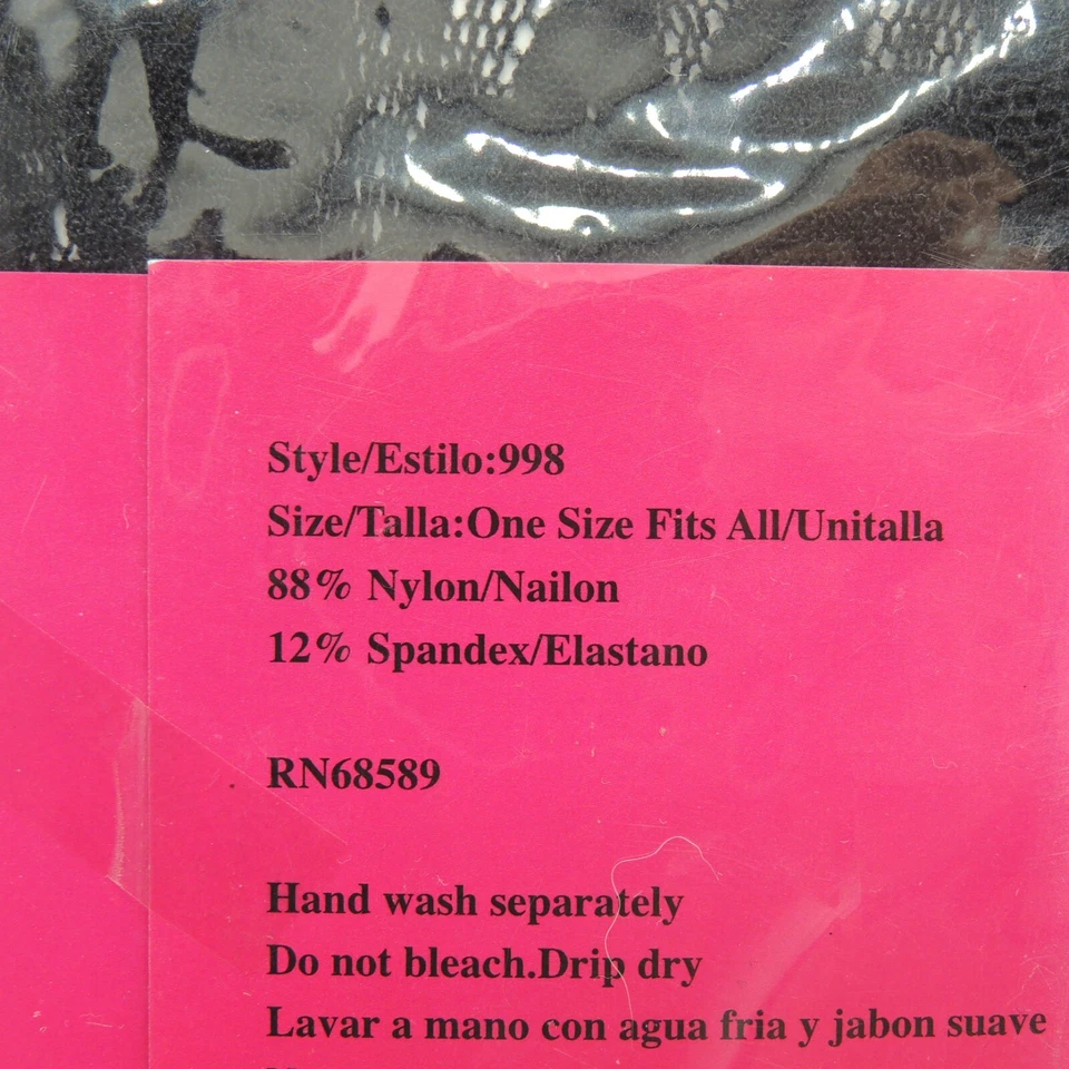 Medias Angelina negras de encaje sin pies talla única 998 Foto 4 de 4