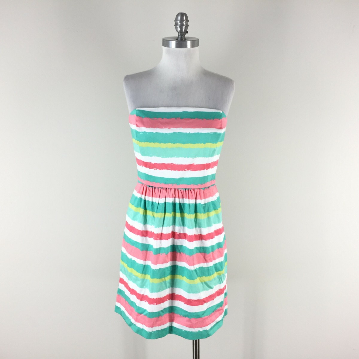 Vineyard Vines S 4 Green Pink White Stripe Strapless dress Cocktail party Cute | eBay Vineyard Vines S 4 Green Pink White Stripe Strapless dress Cocktail party Cute | eBay