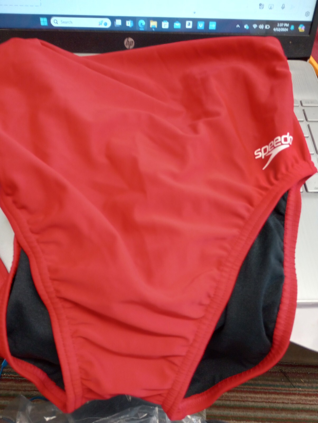 Red 10/36 1 piece Speedo | eBay