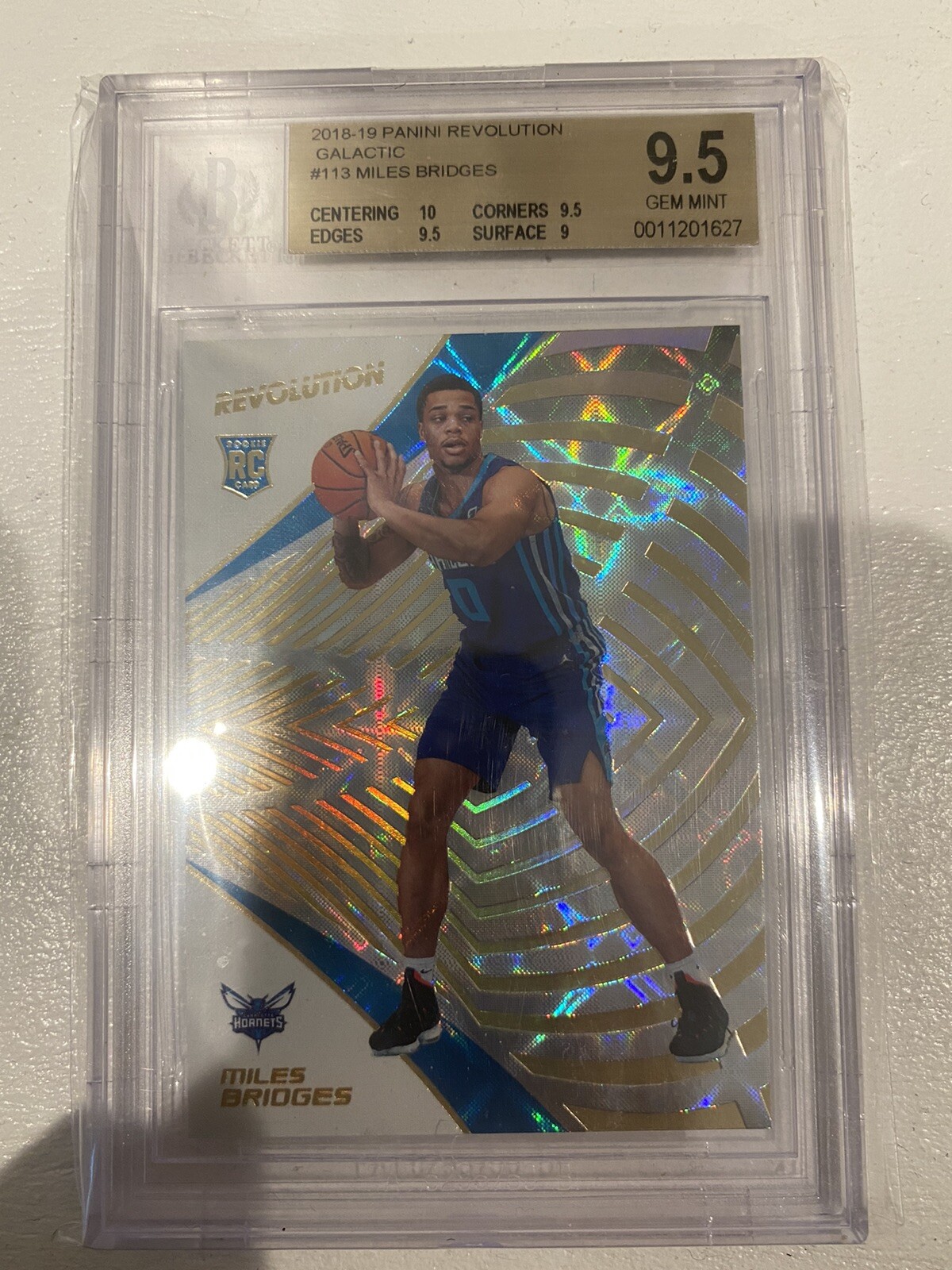 2018-19 Panini Revolution Galactic Miles Bridges Hornets RC Rookie BGS9.5