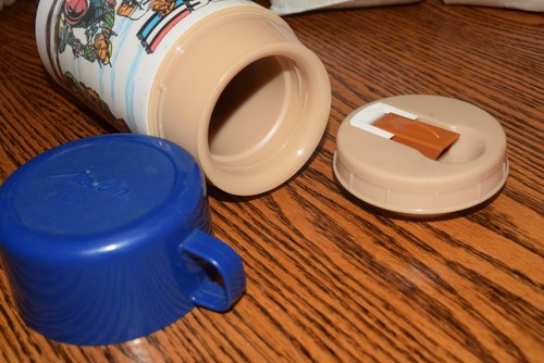 Vintage 1986 GI Joe Thermos Aladdin Brand Blue Top Good Condition - Picture 4 of 4