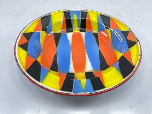 Vintage Porcelain Dish Plate Design Antique Hand Made 9.5In Elegant design️ - Picture 8 of 9