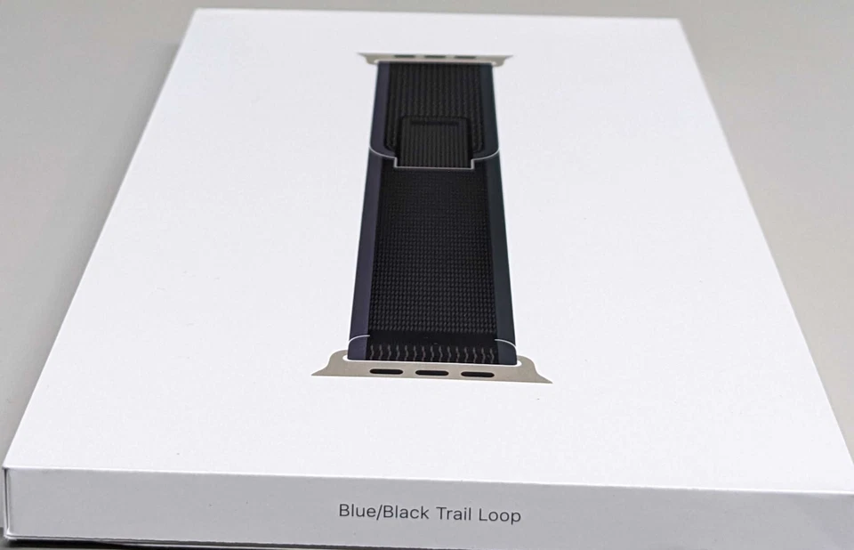 Genuine Apple Watch Band Trail Loop (49mm) Blue/Black M/L (Fits 145-220mm wrist) - Image 3 of 3