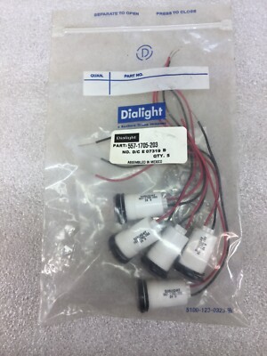 DIALIGHT 557-1705-203 D/C E 07319 24V LED PANEL INDICATOR [SET OF 5] NEW IN PKG