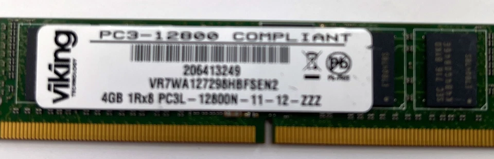 Viking Technology 4GB Minidimm SDRAM DDR2 VR7WA127298HBFSEN2 - Image 3 of 4