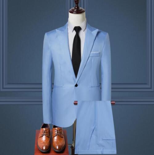 Men's One Button Modern Fit Suit Set Two Piece Jacket+pant Set Business Outfits - Picture 26 of 30