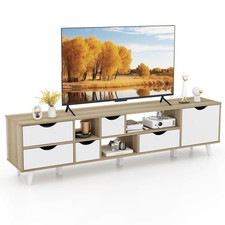 TV Stand for TVs up to 65" w/ Storage 5 Drawers 3 Open Shelves for Bedroom