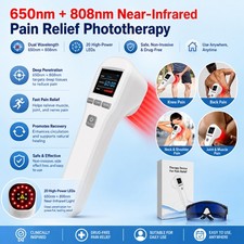 Handheld Cold Laser Therapy Device for Pain Relief Infrared Light 650nm 808nm