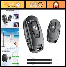 2 Pack Bluetooth Wireless Remote Shutter for iPhone Android - Rechargeable Pho