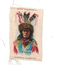 c1910 Sovereign Cigarettes American Indian Chiefs Silk Big Razor No Reserve