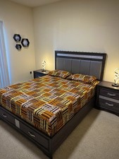 100 Cotton Bedsheet with Pillowcase- 3pcs Set  Multicolor Square Ethnic Design