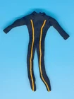 Vintage Hasbro GI JOE Super Joe Commander 1977 Black/Gold Jumpsuit/Outfit