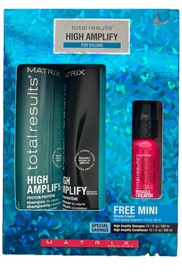 Total Result Mega High Amplify Shampoo Conditioner Free Miracle Creator Gift Set