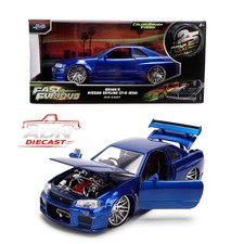 Jada 1:24 Brian s Nissan Skyline GT-R R34 Color Brush Blue Fast Furious