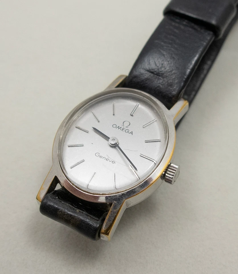 OMEGA GENEVE DAMENUHR WATCH UHR ARMBANDUHR HANDAUFZUG LUXUS ELEGANT VINTAGE RAR - Bild 3 von 4