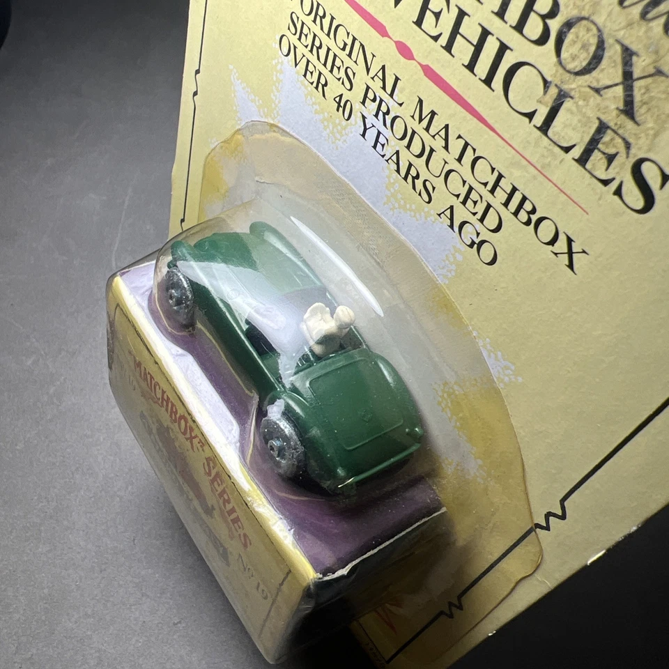 Matchbox Serie Nº 19 Verde MG MGA Die Cast Car Foto 4 de 4
