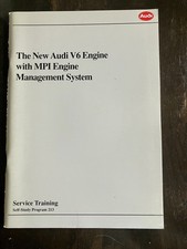 Audi Service Training Book New V6 Engine With Mpi Engine Management System- Used