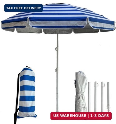 LOTTAFUN 6ft Beach Umbrella - Heavy Duty Wind Resistant UV 50+ Portable Sun Shad