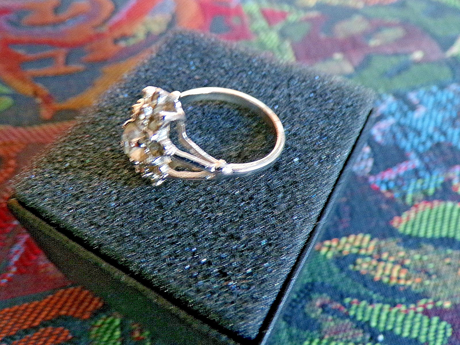 Sparkling Silver Tone Rhinestone Statement Cockta… - image 6