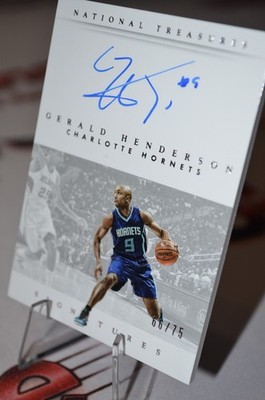 Gerald Henderson/ Panini National Treasures Auto /75 Charlotte Hornets