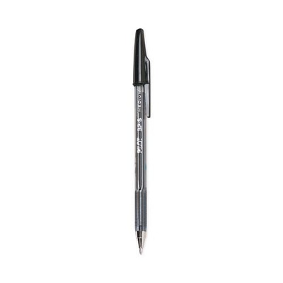 Pilot Better Ballpoint Pen, Stick, Medium 1 mm, Black Ink, Smoke Barrel, Dozen