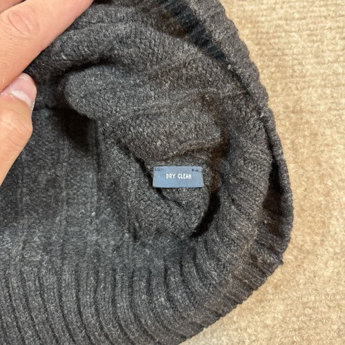 VTG Polo Ralph Lauren Sweater Black Cable Knit Rabbit Merino Wool Sz Large - Picture 5 of 9