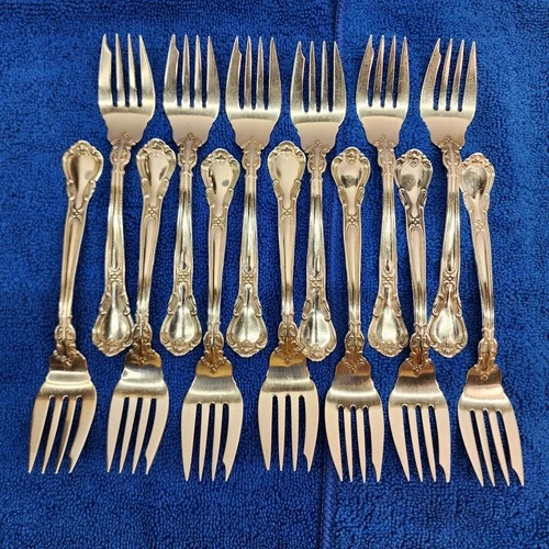 Chantilly By Gorham Sterling Silver Salad Forks 6 1/2" 484 grams Lot/13 No Mono
