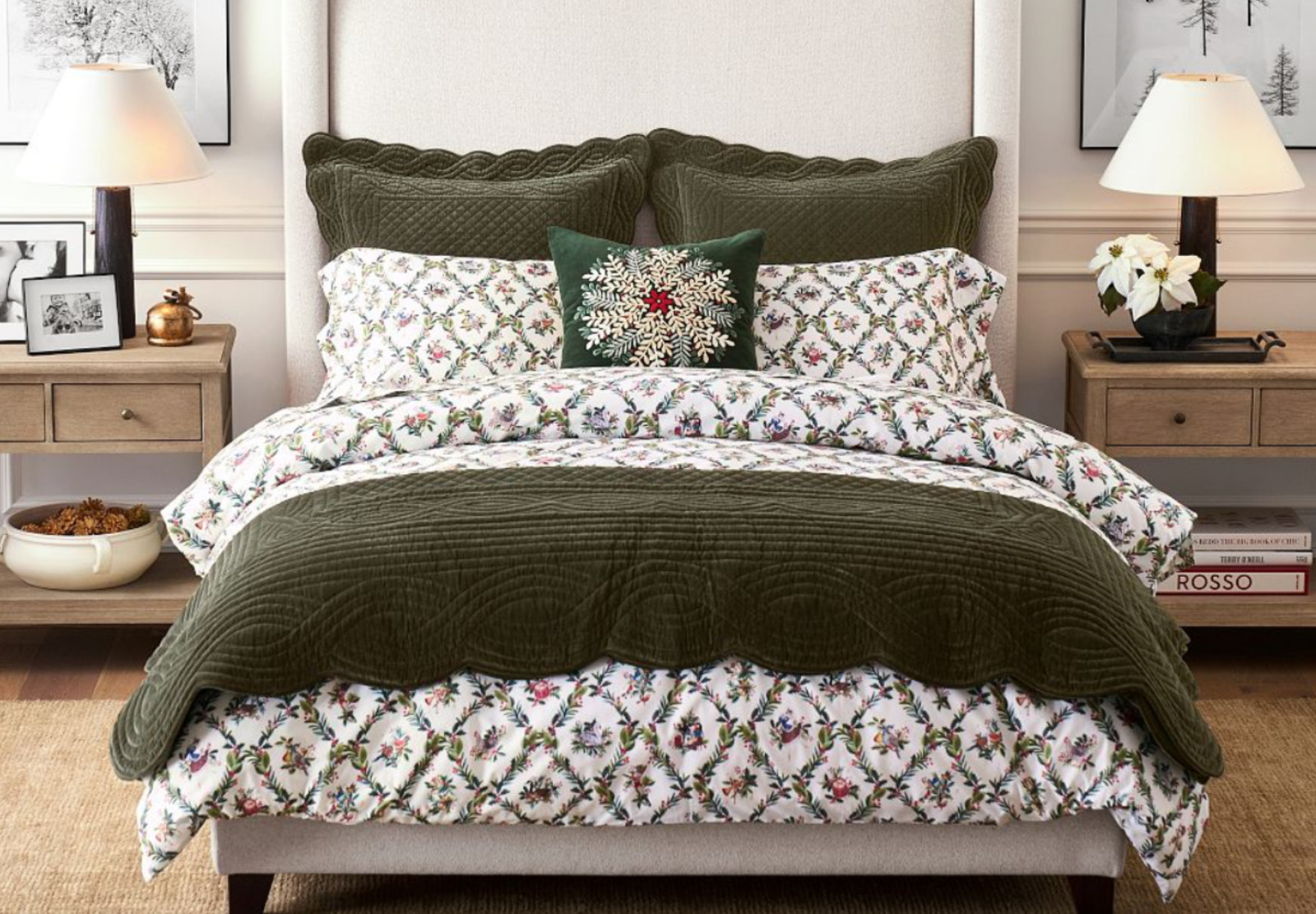 NWT Pottery Barn 12 Days of Christmas King / Cal King Duvet Cover Holiday Winter