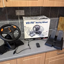 V3 FX racing wheel Dreamcast Steering Wheel & Pedals & Joytech 4mb memory card 