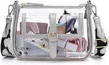 Missnine Clear Bag Stadium Approved PVC Crossbody Purse for Women Transparent