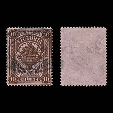 4235 Victoria SG261 10s Brown on Pink. Stamp Duty. 1884. Sc# AR45 Mi ST25 Fine U