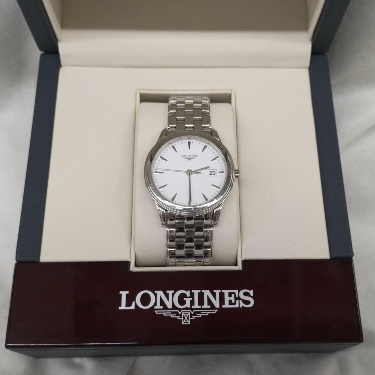 Longines L47164126 Mens Analog Watch Silver Stainless Steel