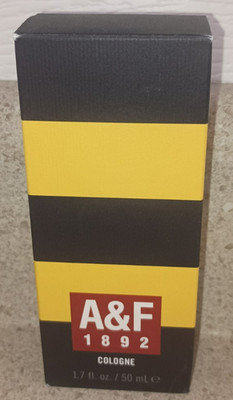 Abercrombie & Fitch A&F 1892 Cologne 1.7 oz 50ml Spray Mens Yellow Stripe Bottle