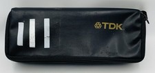 TDK Case Logic Soft Cover Cassette Tape Holder Zipper Case Holds 15 Tapes Black