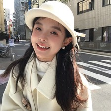 Wool Felt White Bowler Hat for Men/Women Satin Lined Fashion Party Cap NEW