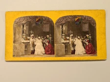 Color Tinted Stereoview Photo Marriage of Louis XV