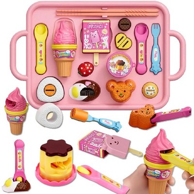 Pudding Ice Cream Feeding Toys for Dolls,Pretend Play Food Kitchen , Doll Rol...