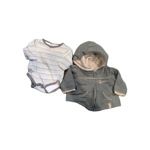 Baby V Jacket And One-piece Outfit, Size 3/6 Months