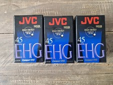 Jvc 45 Ehg Vhsc Pal Secam 45min Compact Vhs Tapes New And Unopened x 3