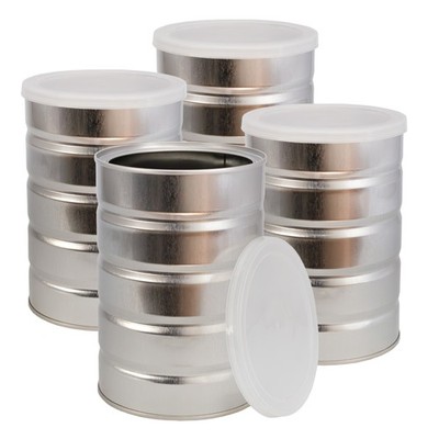 Empty Coffee Cans 4pk, Metal Cans for Kitchen Storage, Baking, Coffee Packaging