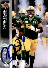David Beard Signed 2022 Upper Deck CFL Football card Edmonton Elks