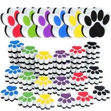 60 Pcs Magnetic Dry Erase Eraser Paw Shaped Magnetic Whiteboard Eraser Small ...