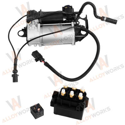 Luftfederung Kompressor + Halterung + Ventilblock Für Audi Q7 4LB 4L0698007B DE